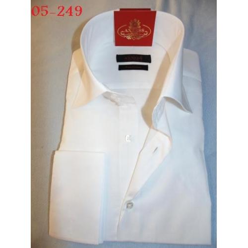 Axxess White Handpick Stitching 100% Cotton Dress Shirt 05-249